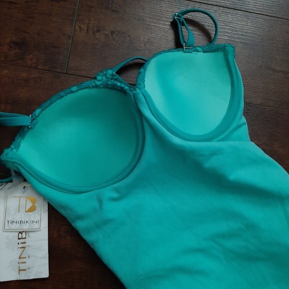 COPY - TiniBikini Cut Out Jade Swimsuit NWT Size … - Picture 7 of 11
